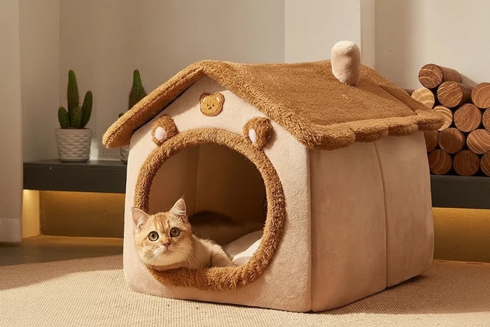 Foldable Pet Cave & Indoor House
