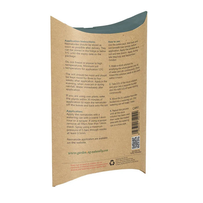 Gardening Naturally Codling Moth Nematodes packet instructions