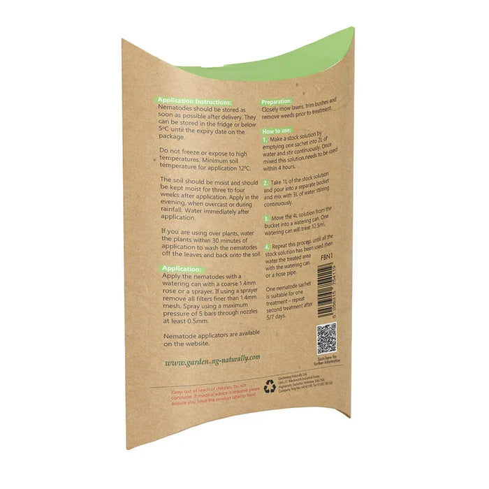 Gardening Naturally Flea & Flea Beetle Nematodes packet instructions