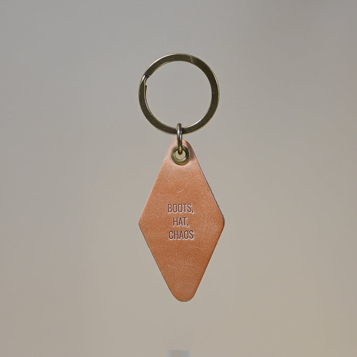 Hotel Keychain | Boots, Hat, Chaos
