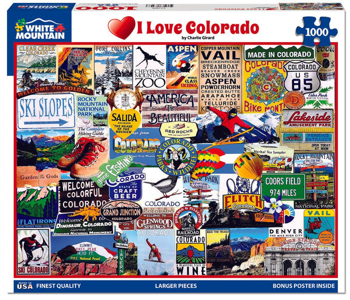 I Love Colorado (1179pz) - 1000 Piece Jigsaw Puzzle