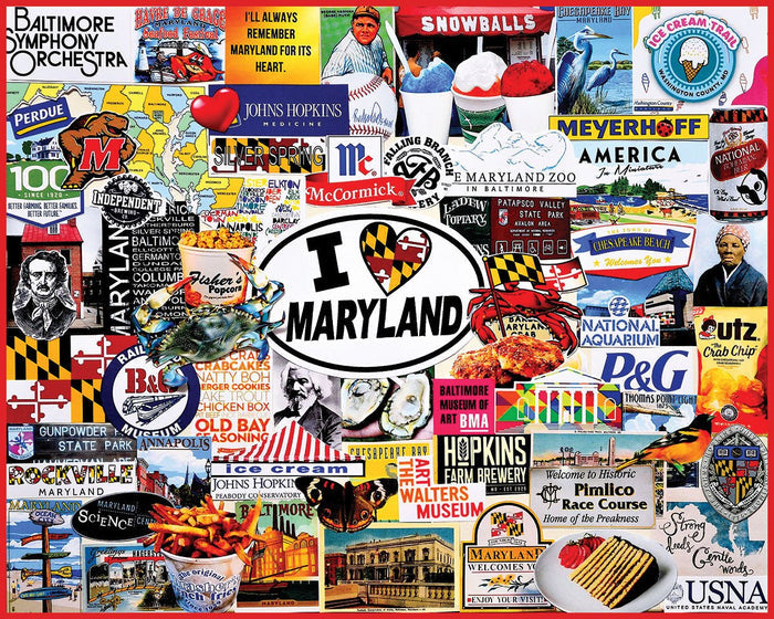 I Love Maryland (1810pz) - 1000 Piece Jigsaw Puzzle