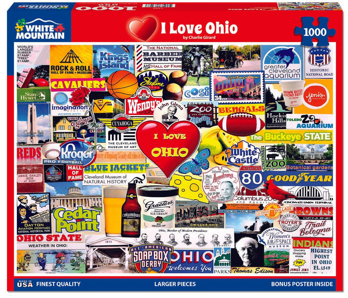 I Love Ohio (1544pz) - 1000 Piece Jigsaw Puzzle