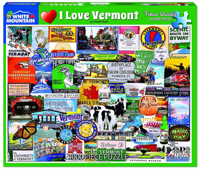 I Love Vermont (1294pz) - 1000 Piece Jigsaw Puzzle