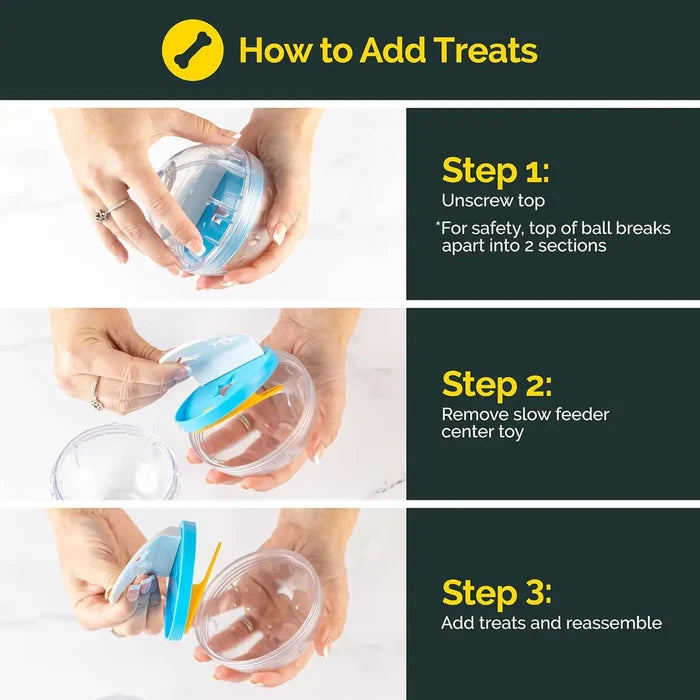 IQ Brain-Booster Ball | Interactive Treat Dispenser & Slow Feeder