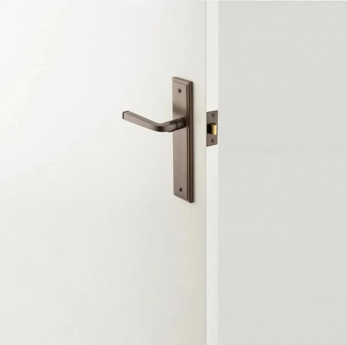 IVER Annecy Solid Brass Stepped Door Handle – Multiple Finishes Available - Entry - Point - 15244 - Iver