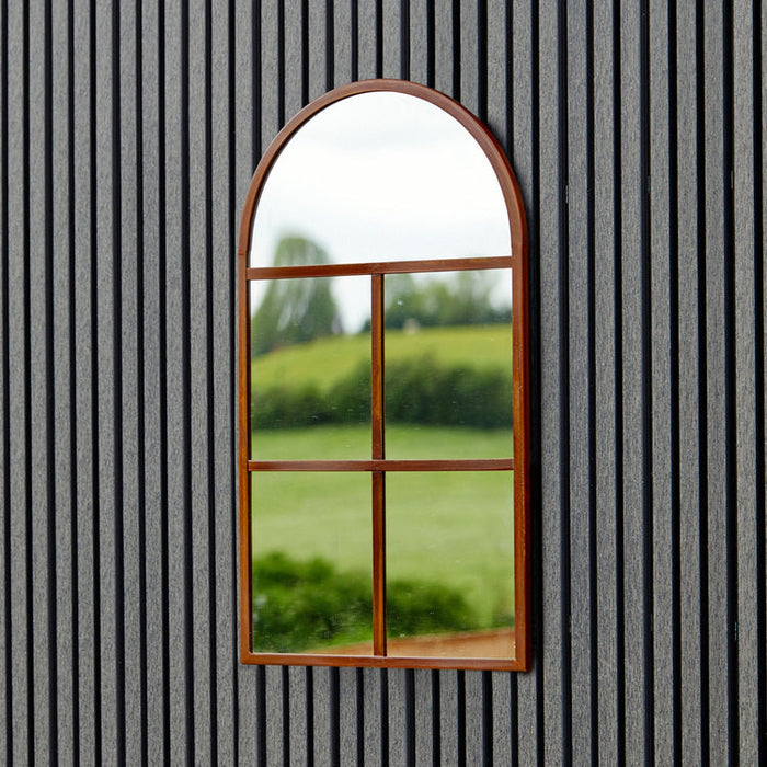 Buy Ivyline Archway Outdoor Mirror Natural Rust online UK