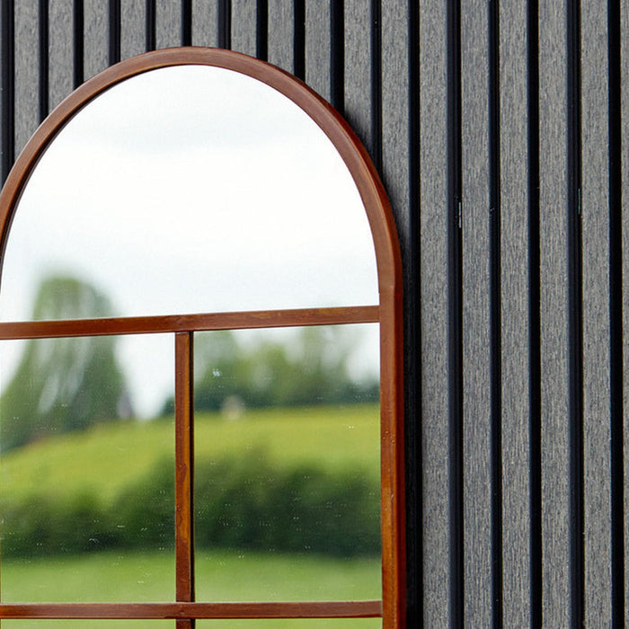 Buy Ivyline Archway Outdoor Mirror Natural Rust online UK