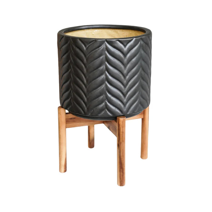 Ivyline Aspen Flower Planter Mercury