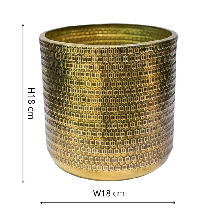 Buy Ivyline Gold Solis Embossed Planter online UK