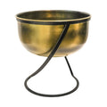 Buy Ivyline Indoor Kensington Brass Round Planter on Stand online UK