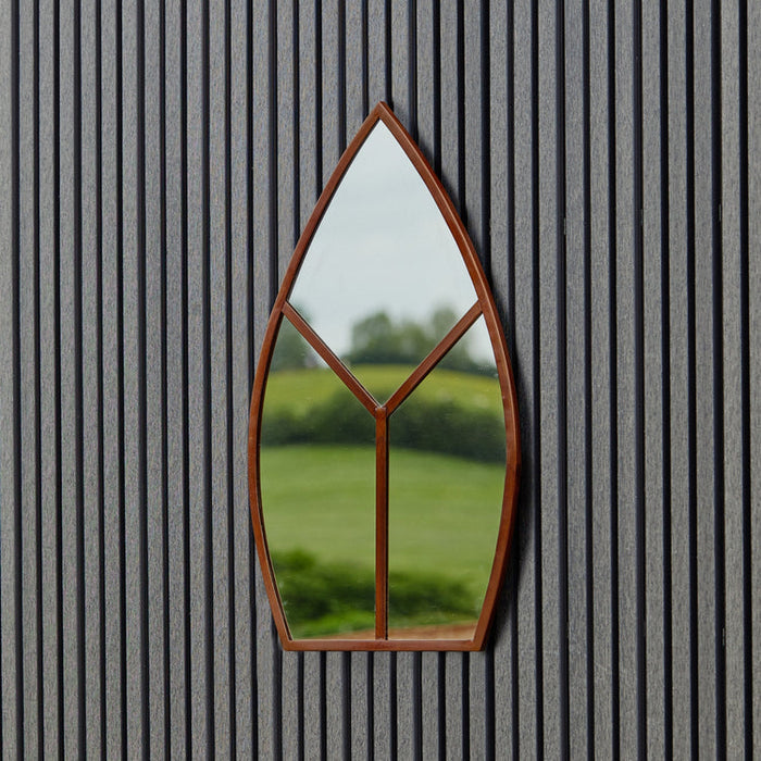 Buy Ivyline Leaf Arch Outdoor Mirror Natural online UK