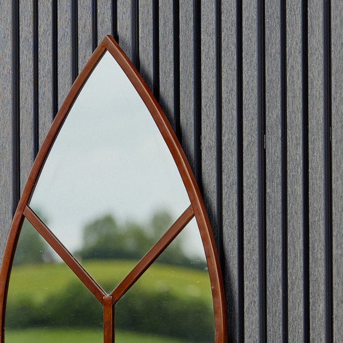 Buy Ivyline Leaf Arch Outdoor Mirror Natural online UK