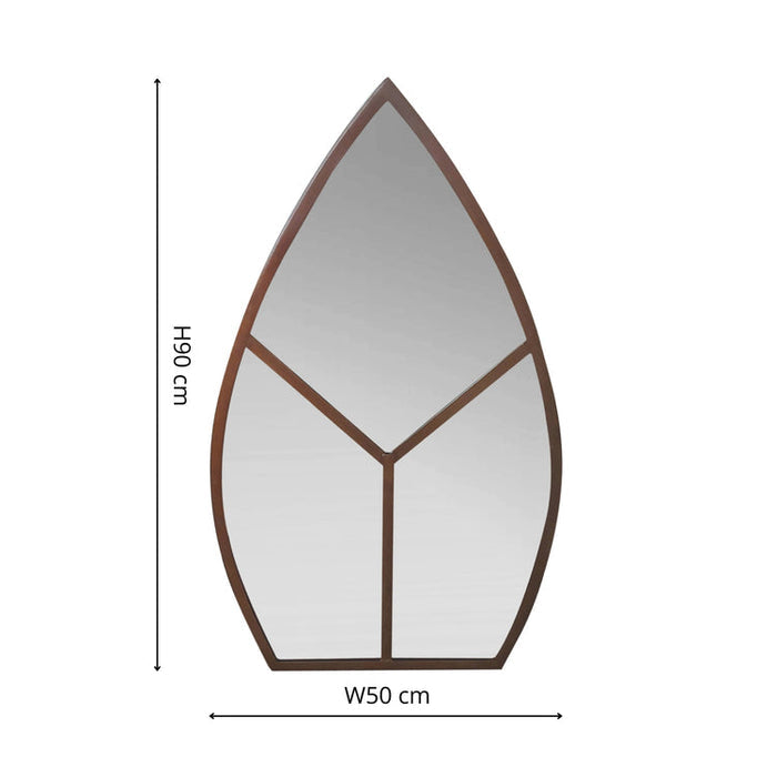 Buy Ivyline Leaf Arch Outdoor Mirror Natural online UK