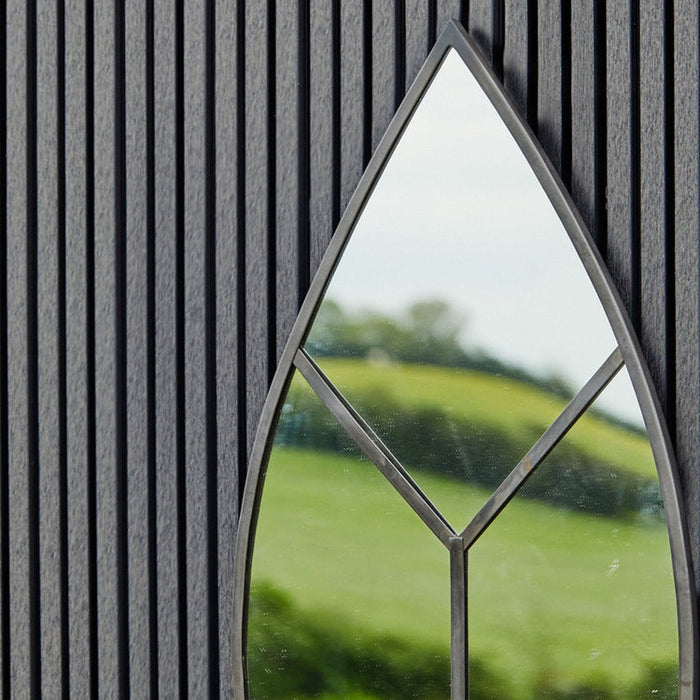 Buy Ivyline Leaf Arch Outdoor Mirror Natural online UK