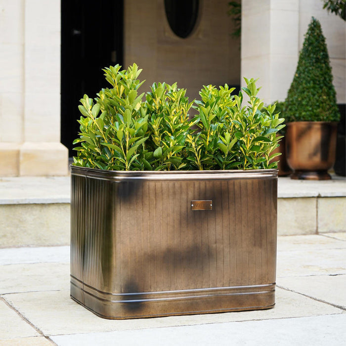 Buy Ivyline Outdoor Hampton Rectangular Metal Planter online UK