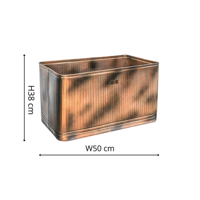 Buy Ivyline Outdoor Hampton Rectangular Metal Planter online UK