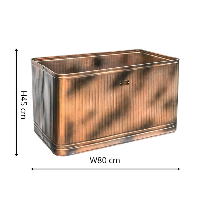 Buy Ivyline Outdoor Hampton Rectangular Metal Planter online UK