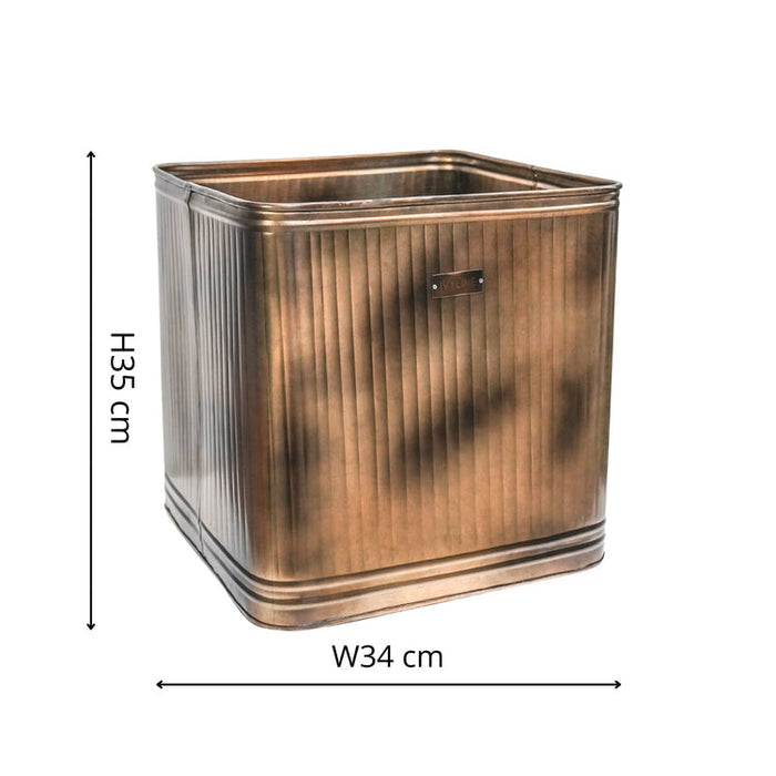 Buy Ivyline Outdoor Hampton Square Metal Planter online UK