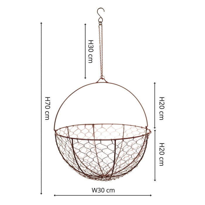 Buy Ivyline Outdoor Hanging Wired Netted Basket online UK
