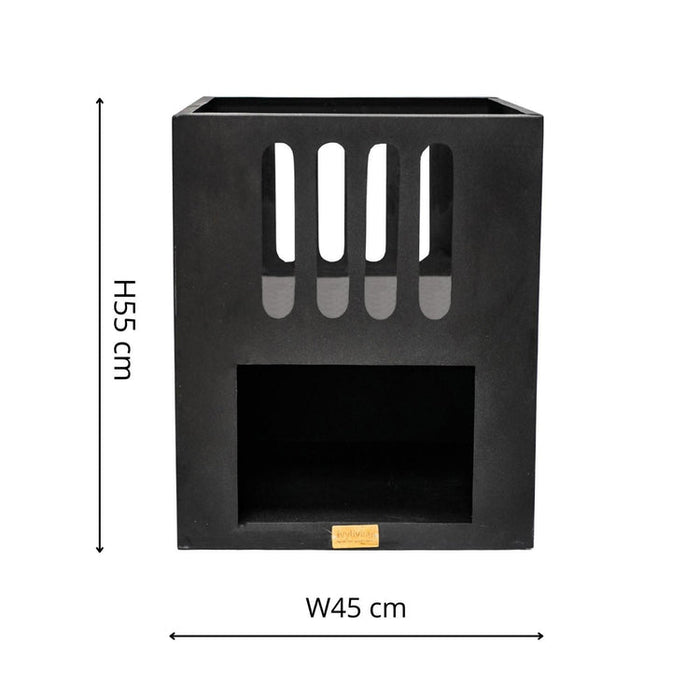 Buy Ivyline Outdoor Libra Contemporary Fire Pit in Matt Black online UK