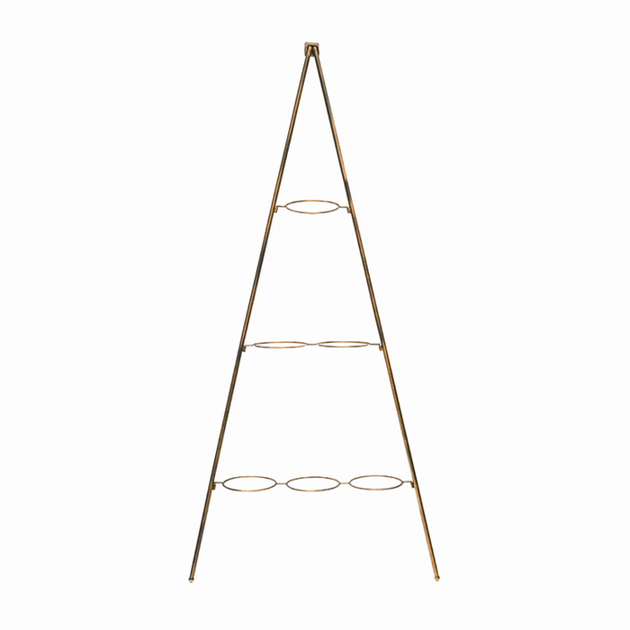 Buy Ivyline Outdoor Vertical Gold Metal Wall Plant Stand with Planters online UK