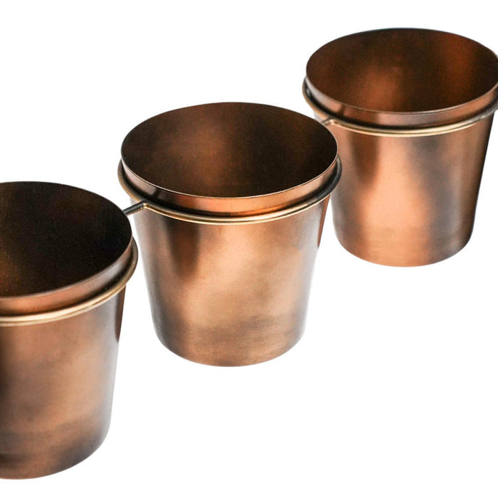 Buy Ivyline Outdoor Vertical Gold Metal Wall Plant Stand with Planters online UK