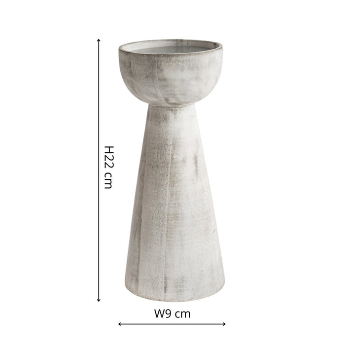 Buy Ivyline Padstow White Wash Wooden Candle Holders 2 Pack online UK