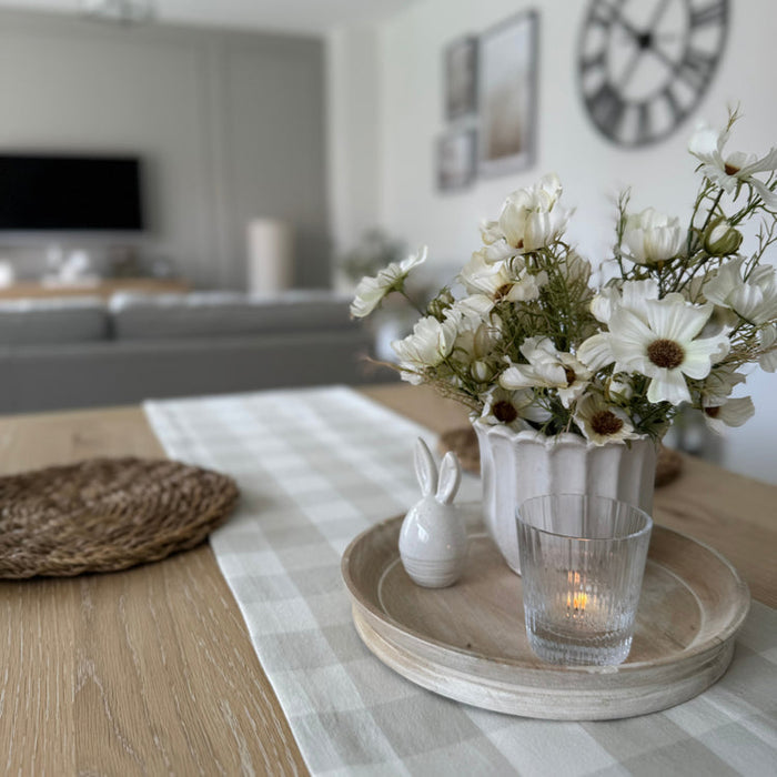 Buy Ivyline Padstow White Wash Wooden Candle Tray online UK