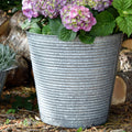 Buy Ivyline Ribbed Galvanised Planter online UK