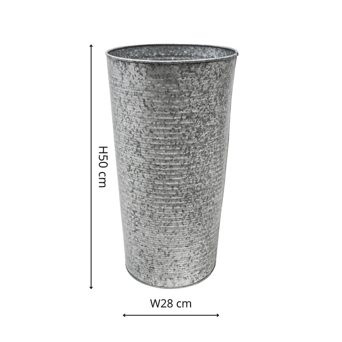 Buy Ivyline Ribbed Galvanised Vase online UK