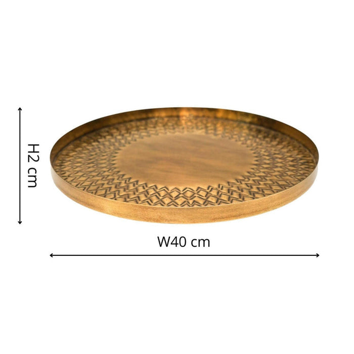 Buy Ivyline Solis Gold Embossed Tray online UK