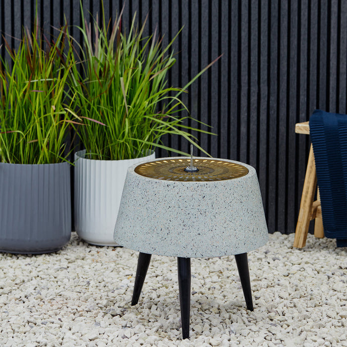 Buy Ivyline Solis Water Feature with Light Display on Stand online UK