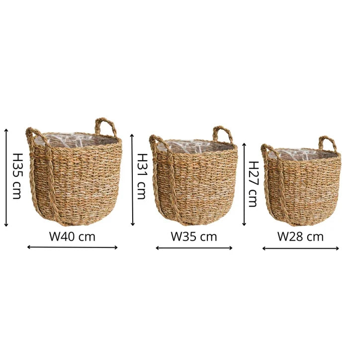Tenno Natural Basket Set of 3 sizes