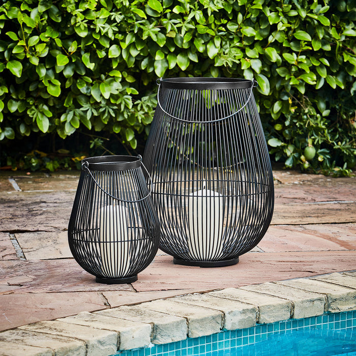 Buy Ivyline Venere Lantern Black with Glass Insert online UK