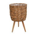 Buy Ivyline Water Hyacinth Lined basket on Legs online UK