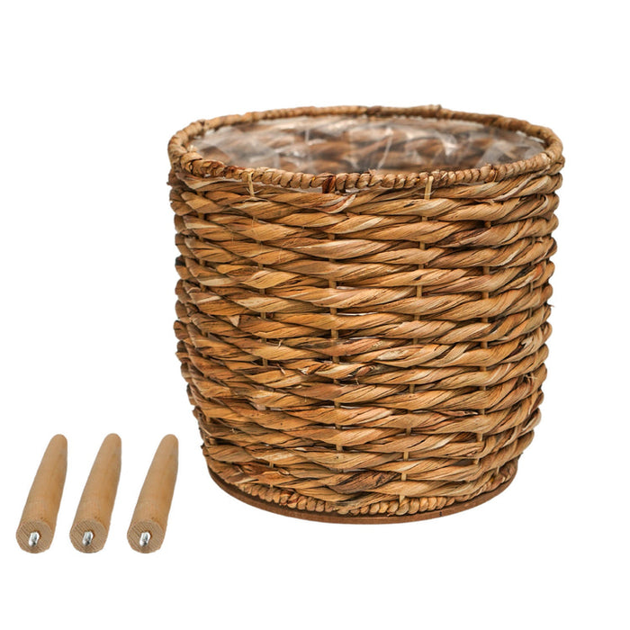 Buy Ivyline Water Hyacinth Lined basket on Legs online UK