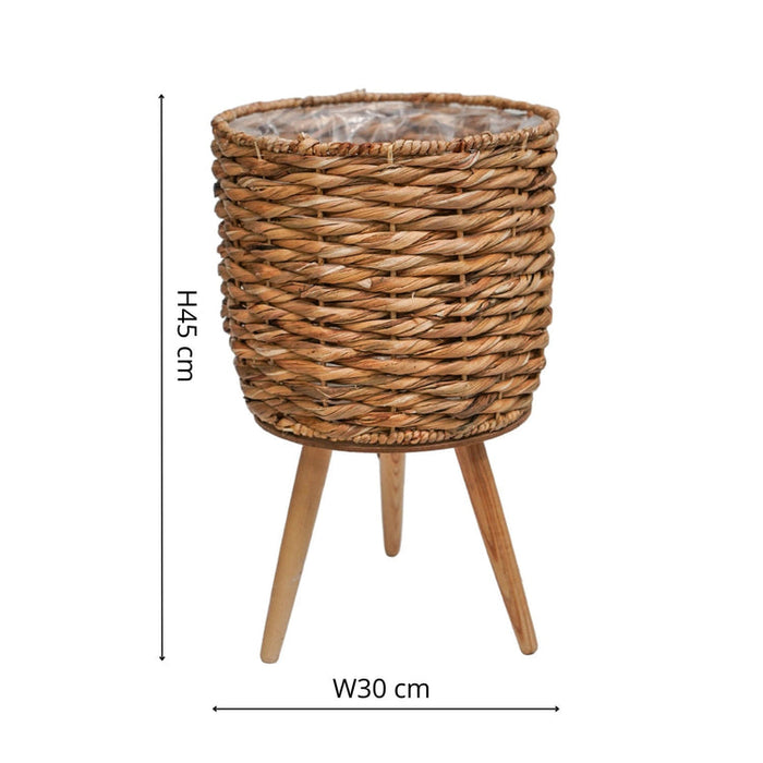 Buy Ivyline Water Hyacinth Lined basket on Legs online UK
