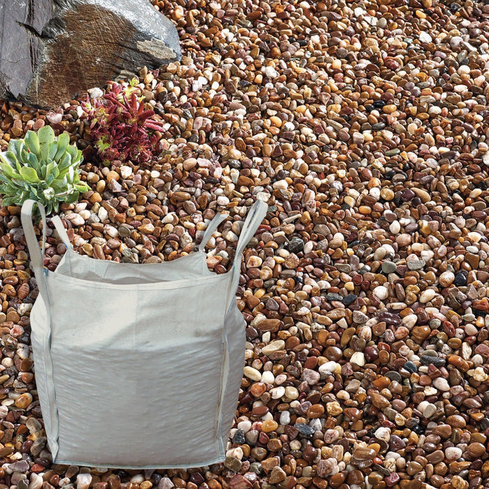 Buy Kelkay Quartzite Pea Pebbles 6-14mm 750kg Bulk Bag online UK