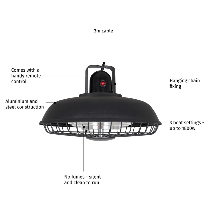 Buy La Hacienda Industrial Hanging Heater online UK