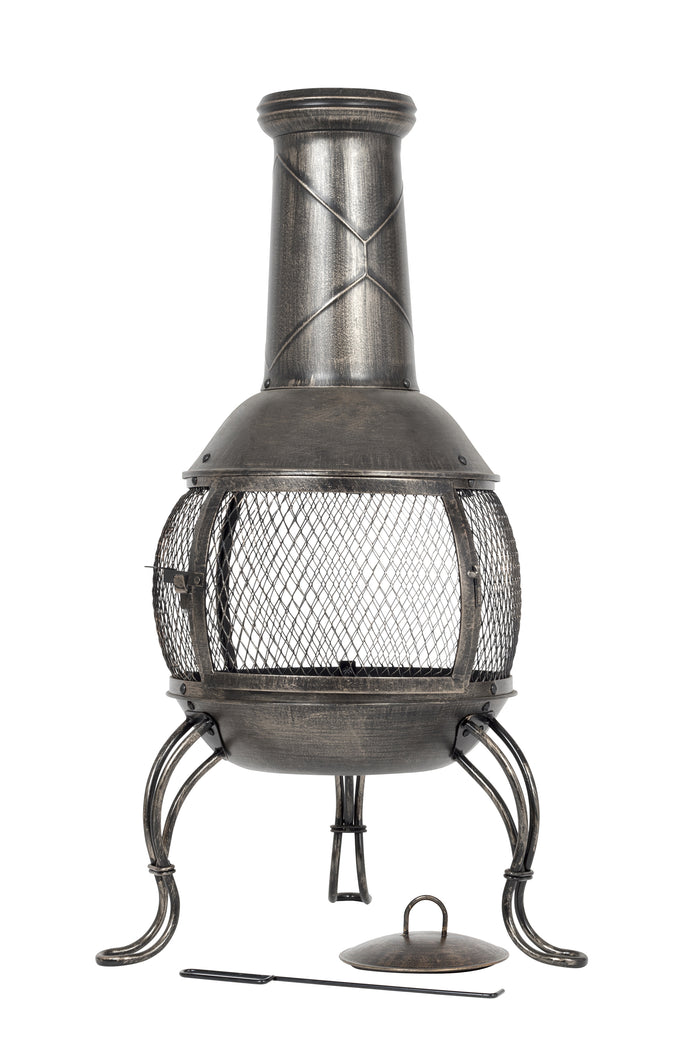 Buy La Hacienda Leon Mesh Steel Chimenea online UK