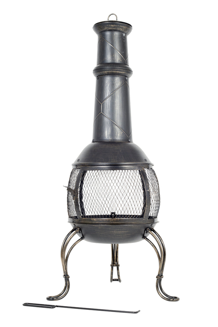 Buy La Hacienda Leon Mesh Steel Chimenea online UK