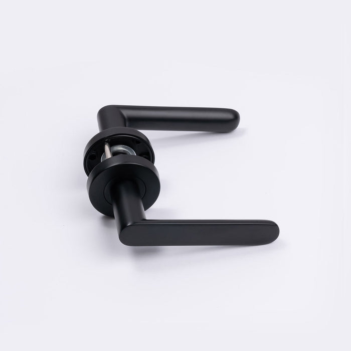 Matt Black Passage Door Handle - Fairhaven - Manovella