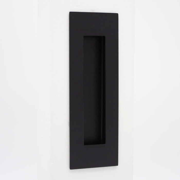 Matt Black Sliding Door Flush Pull 150mm x 50mm - Manovella
