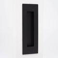 Matt Black Sliding Door Flush Pull 150mm x 50mm - Manovella