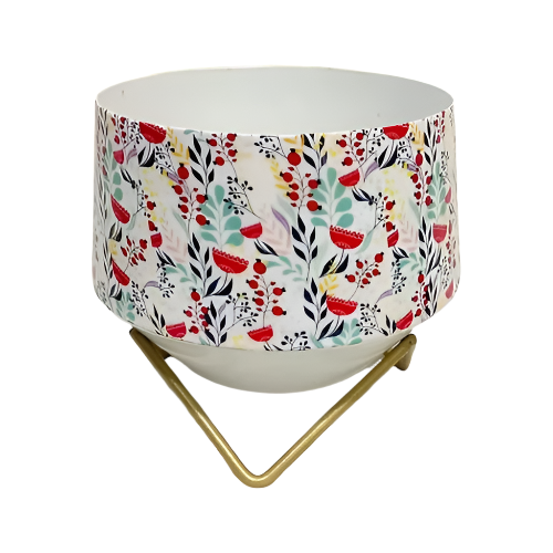 Buy Minster Floral Pattern Planter with Angled Stand online UK