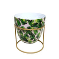 Buy Minster Monstera Leaf Planter with Stand online UK