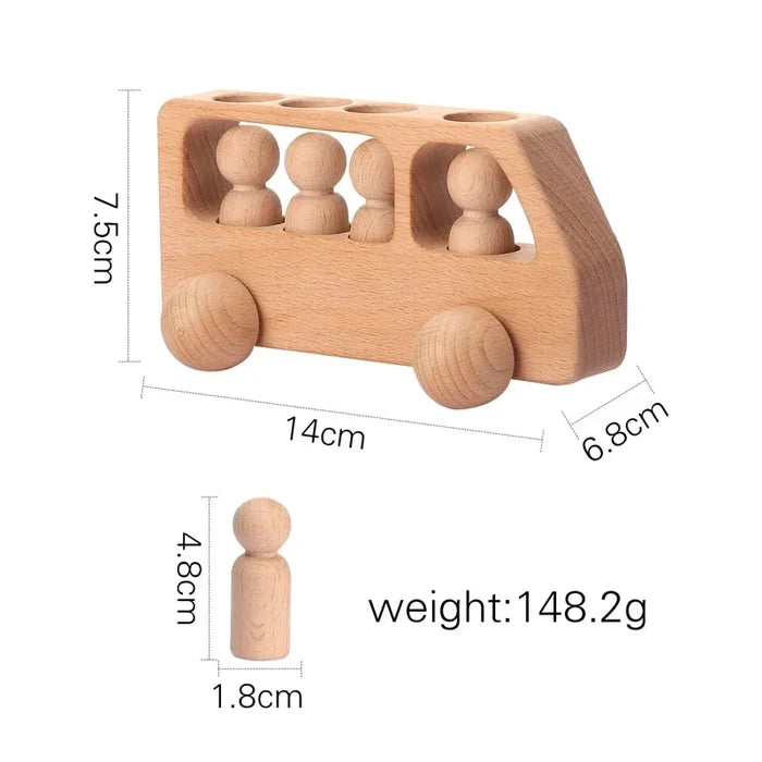 Wooden doll bus / China Mainland