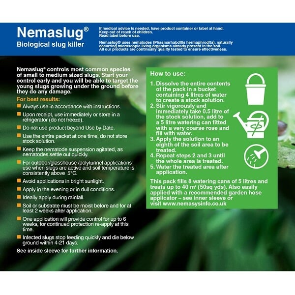 Nemaslug 2.0 Biological Slug Killer (Phasmarhabditis californica)