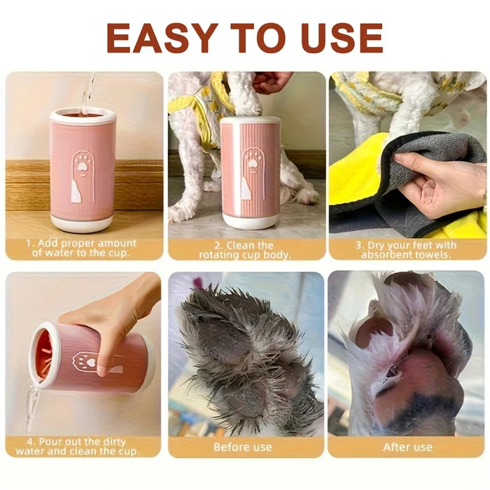 No-Scrub Paw Cleaner Cup | Gentle Deep-Clean Technology